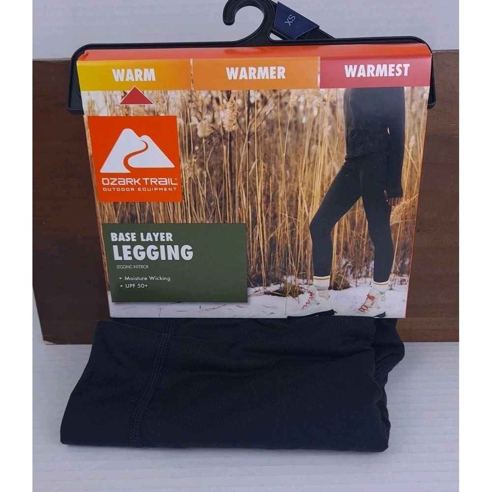 Ozark Trail Warm Womens Base Layer Legging Size XS Black Soot